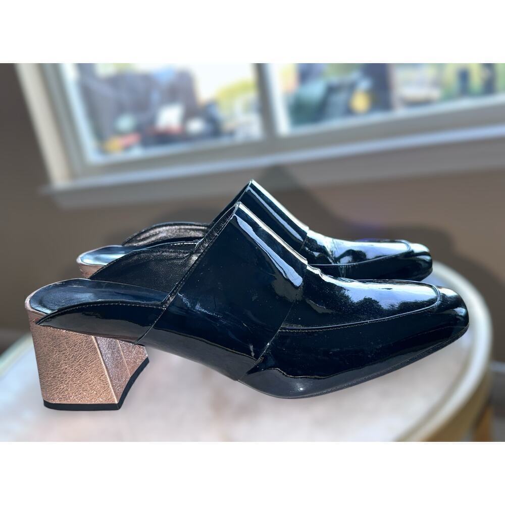 ASKA Women's Patent Leather Mid Heel Mules - 100% Exclusive - Picture 9 of 9